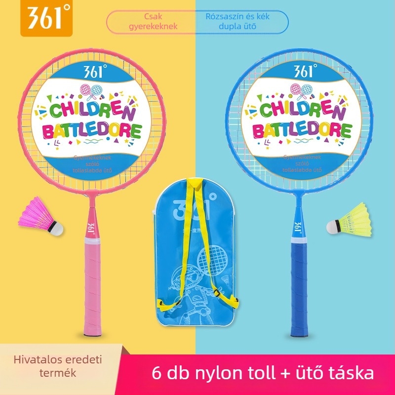 Gyerekeknek szóló tollaslabda rakéta (1 pár) | Keret vasötvözet • Nylon húrok • Súly 85–89 g • Fogantyú G2