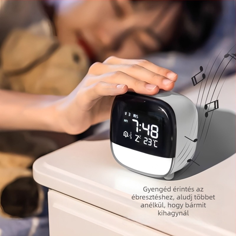 Deli Ébresztőóra 8852 — többfunkciós okos óra naptárral, LED/LCD kijelző, külső tápegység