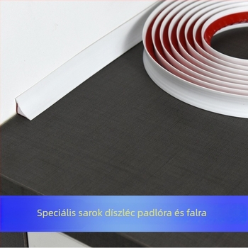 PVC élvédő profil, öntapadós, vízálló, rugalmas, fürdőszoba padlói és falaihoz