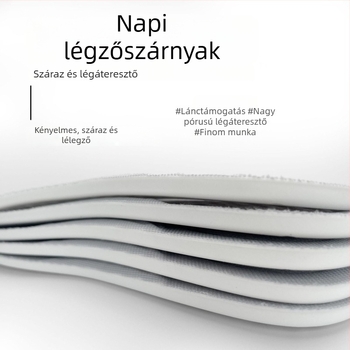 Teljes hosszúságú hálós talpbetét memóriahabos kényelemmel, lélegző kötött anyag PU-val, nedvességelvezető és szagtalanító, uniszex, egész éves használatra