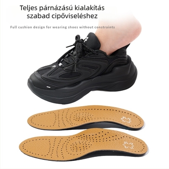 Bőrből készült teljes ív támogató talpbetét, légáteresztő, izzadságot felszívó, teljesen párnázott, sport- és mindennapi cipőkhöz