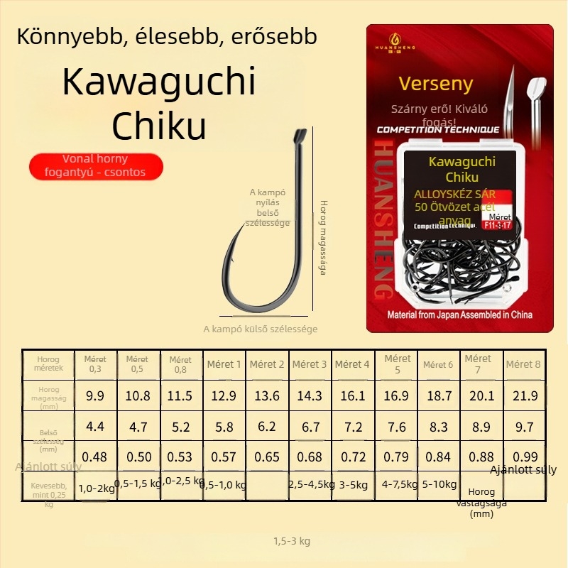 Senyaku horgok, megerősített, horog szám 5, 100 db/doboz