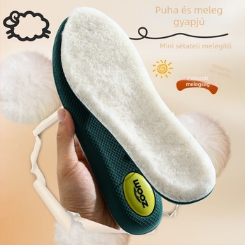 Gyapjú talpbetét a téli melegért, teljes talpbetét nyomtatott mintával, kompatibil sportcipőkhöz, bőr cipőkhöz és bakancsokhoz