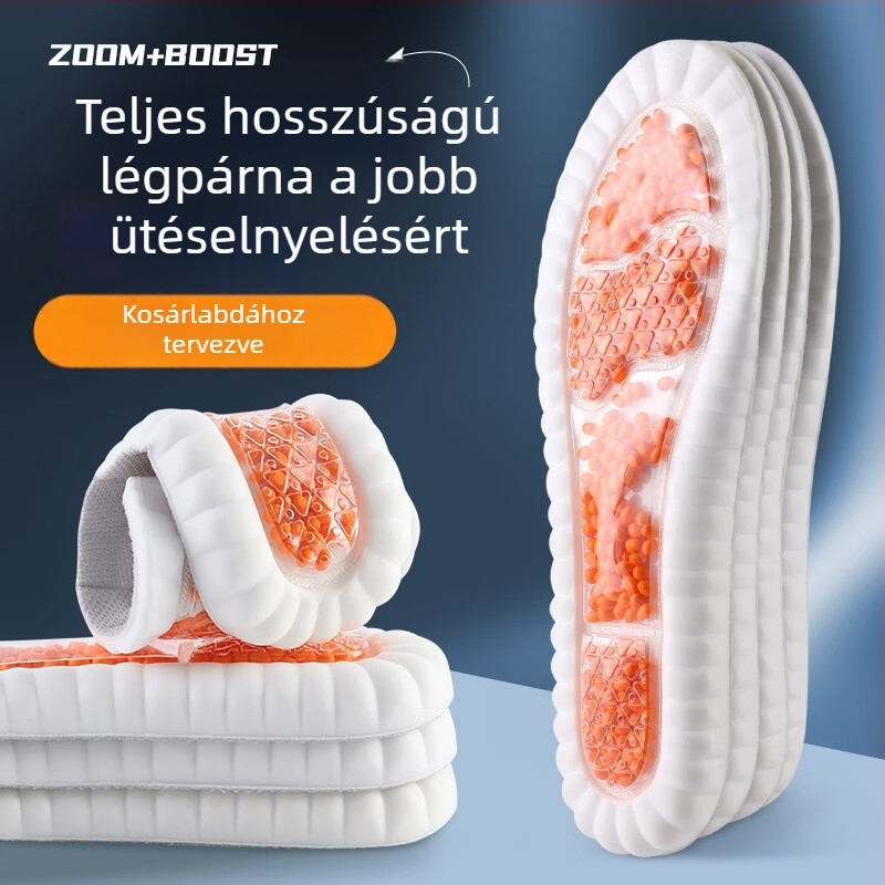 PU sport talpabetét, légáteresztő, ütéscsillapító, vastagított, puha és rugalmas, Modell 8046, teljes talpbetét, alkalmas futócipőkhöz, bakancsokhoz és hétköznapi cipőkhöz