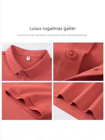 BYB Byb8111 polo – rövid ujjú, testhez álló szabás, egyszínű piqué pamut, lélegző nyári viselet