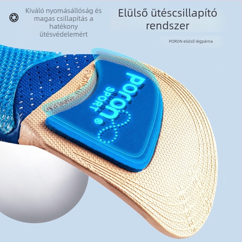 Futó talpbetét cipőkhöz – ütéscsillapítás, nedvességelvezetés, lélegző, boltozat-támogatás, uniszex
