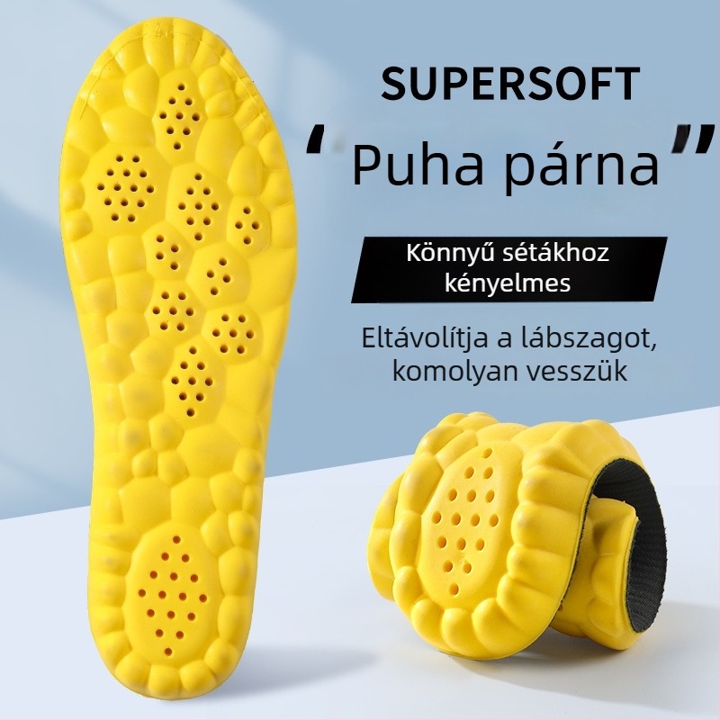 Dezodoráló talpbetét sneakerhez, bakancsokhoz, hétköznapi és munkacipőkhöz – PU anyag, teljes talpbetét, modell 5124