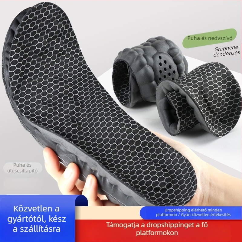 Sportcipő talpbetétek — PU; Szagtalanító talpbetét; Teljes talpbetét; Sportos, bőr és hétköznapi cipőkhöz; Uniszex