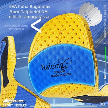 EVA sport talpabetét – ütéscsillapító, nedvszívó, teljes talpbetét sport és hétköznapi cipőkhöz