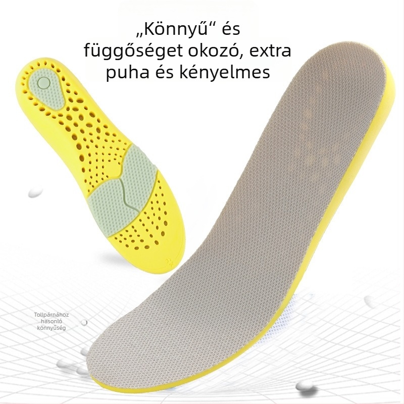 PU anyagú sportbetétek futócipőkhöz és csizmákhoz; lélegzők és izzadságot elnyelőek, dezodoráló légpárnák; teljes talp; uniszex.