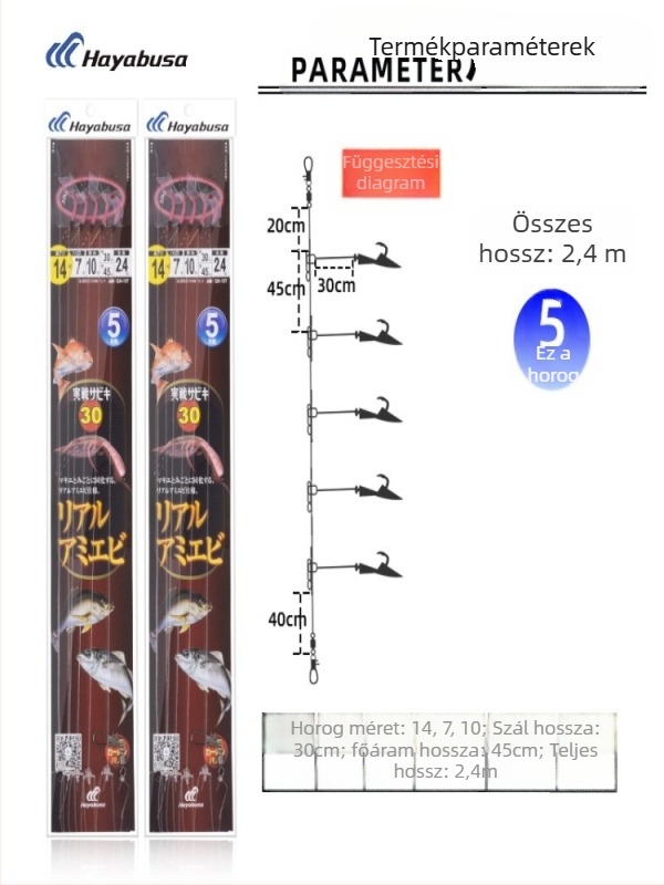 Hayabusa QH157 Szálhorog – Bár Igen – Méretek 13/14 – Tengeri horgászat hajóval