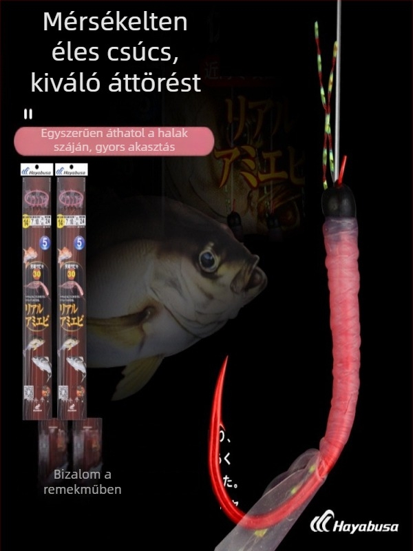 Hayabusa QH157 Szálhorog – Bár Igen – Méretek 13/14 – Tengeri horgászat hajóval