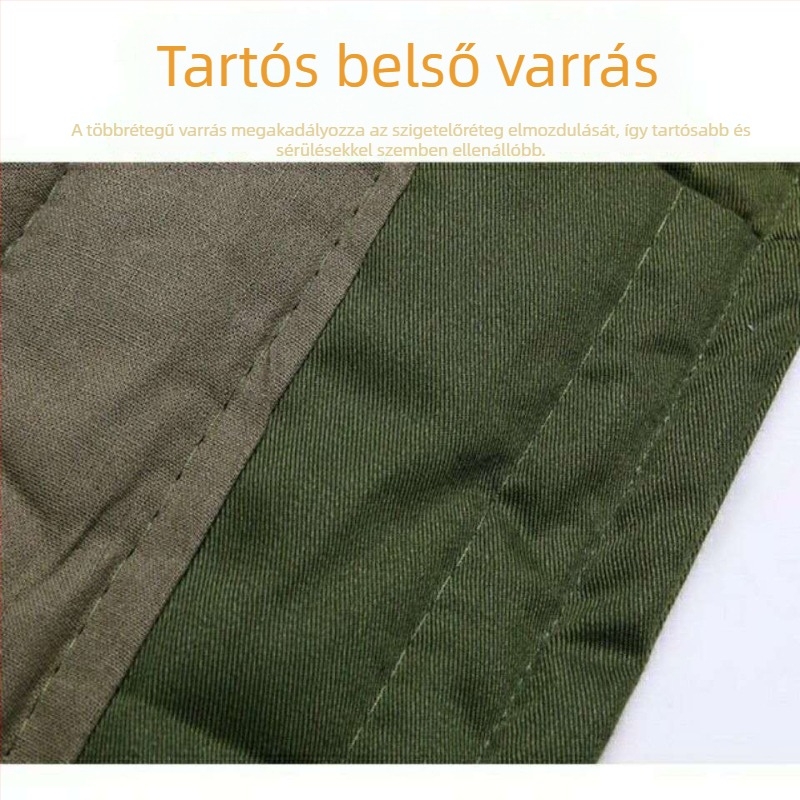 Uniszex pamut téli kabát katonai stílusban, szélvédett és meleg (Pamut; Légáteresztő; Meleg; Nedvesség-elvezetés; Tél)