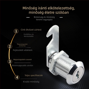 Fiókzár, hengerzár cink-ötvözetből, alkalmas fiókokhoz, szekrényajtókhoz és elosztó dobozokhoz, új kínai stílus