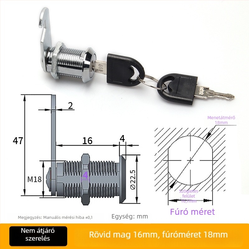 Fiókzár, hengerzár cink-ötvözetből, alkalmas fiókokhoz, szekrényajtókhoz és elosztó dobozokhoz, új kínai stílus