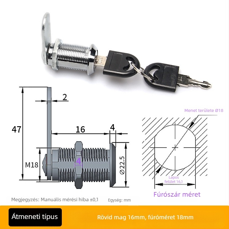 Fiókzár, hengerzár cink-ötvözetből, alkalmas fiókokhoz, szekrényajtókhoz és elosztó dobozokhoz, új kínai stílus