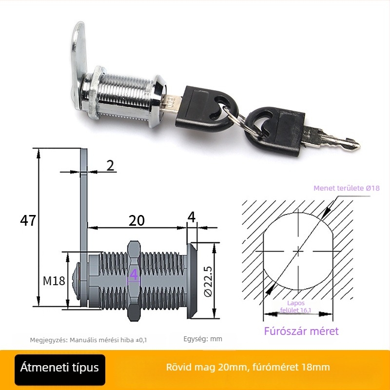 Fiókzár, hengerzár cink-ötvözetből, alkalmas fiókokhoz, szekrényajtókhoz és elosztó dobozokhoz, új kínai stílus