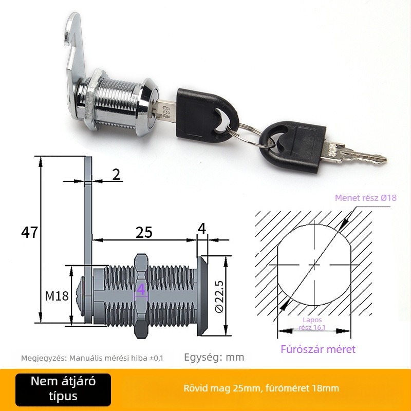 Fiókzár, hengerzár cink-ötvözetből, alkalmas fiókokhoz, szekrényajtókhoz és elosztó dobozokhoz, új kínai stílus