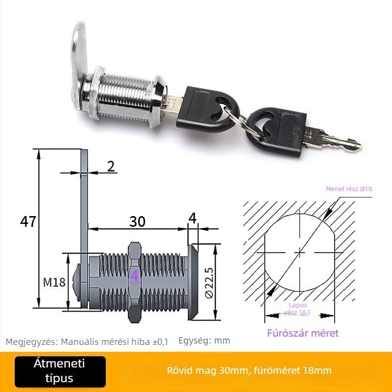 Fiókzár, hengerzár cink-ötvözetből, alkalmas fiókokhoz, szekrényajtókhoz és elosztó dobozokhoz, új kínai stílus