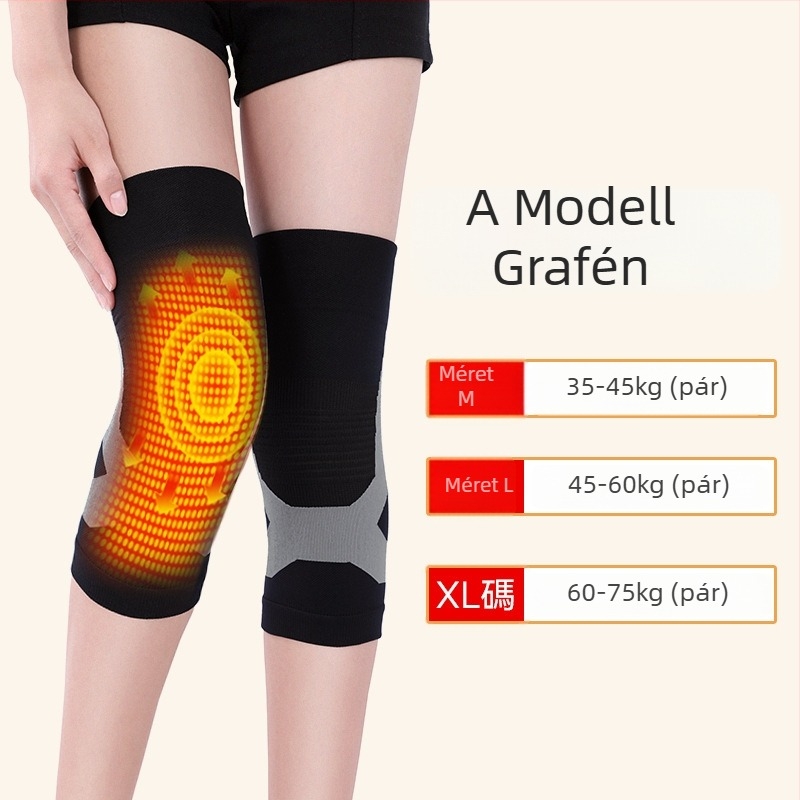 Grafén térdvédő, uniszex időseknek, ízületek támogatására, őszi–téli infravörös hőtároló