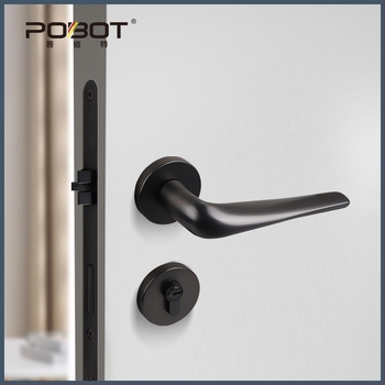 Osztozott ajtózár – PBT-580, nikkel ötvözetből készült fogantyúzár belső faajtókhoz, modern stílus