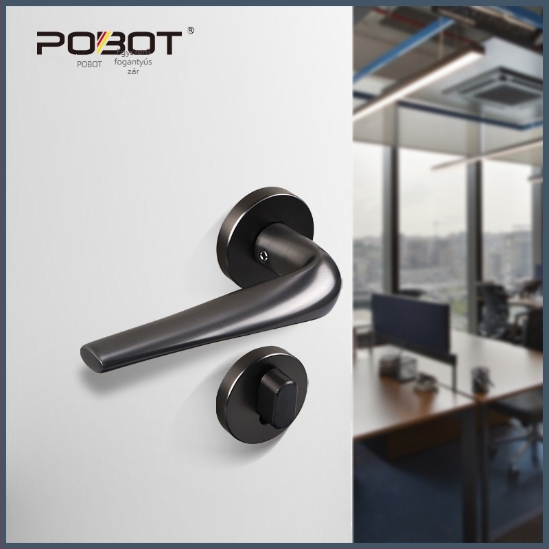 Osztozott ajtózár – PBT-580, nikkel ötvözetből készült fogantyúzár belső faajtókhoz, modern stílus