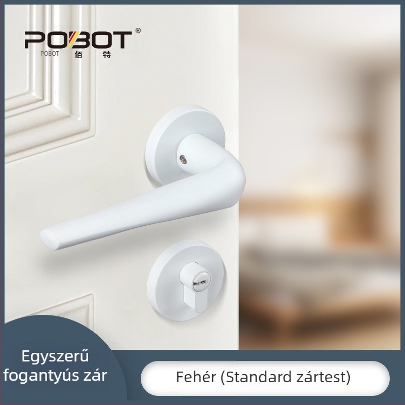 Osztozott ajtózár – PBT-580, nikkel ötvözetből készült fogantyúzár belső faajtókhoz, modern stílus