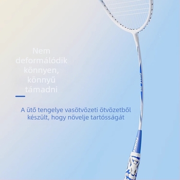 Badmintonütő készlet – vasötvözet keret, nylon húrok, közvetlen ütés, egyes és páros rakétákból álló készlet kezdőknek