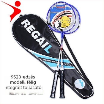 Badmintonütő vasötvözet kerettel, nylon húrokkal, testreszabható, amatőr fiatalok számára, közepes nyélkeménység