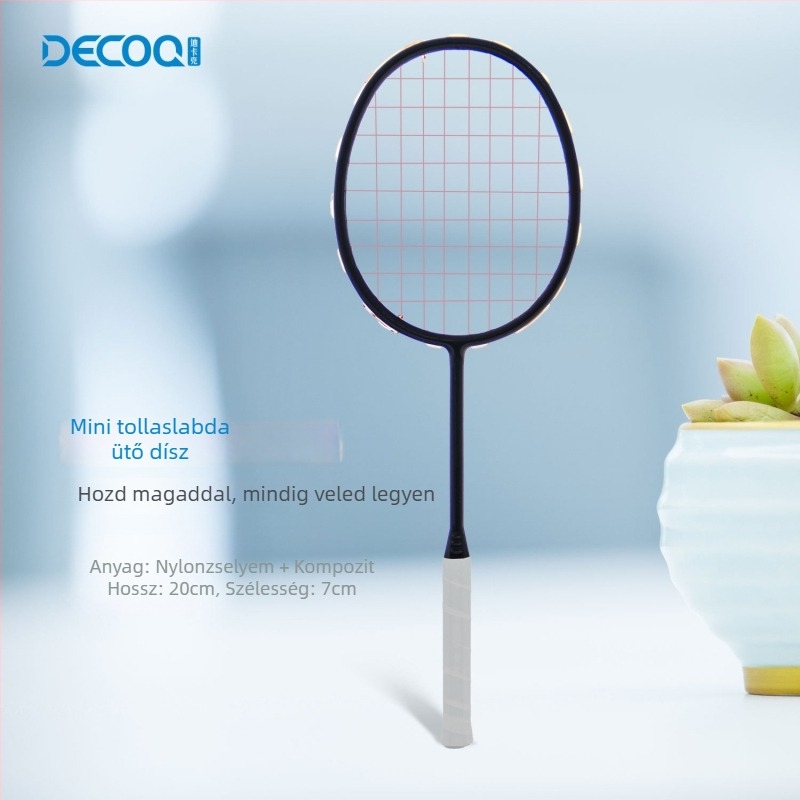 Dikak Miniatűr Badminton Ütő Modell — Acél Váz, Egyenes Ütés, Kulcstartó Dísz