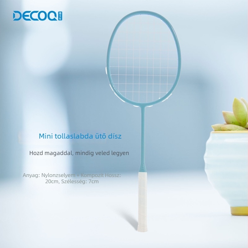 Dikak Miniatűr Badminton Ütő Modell — Acél Váz, Egyenes Ütés, Kulcstartó Dísz