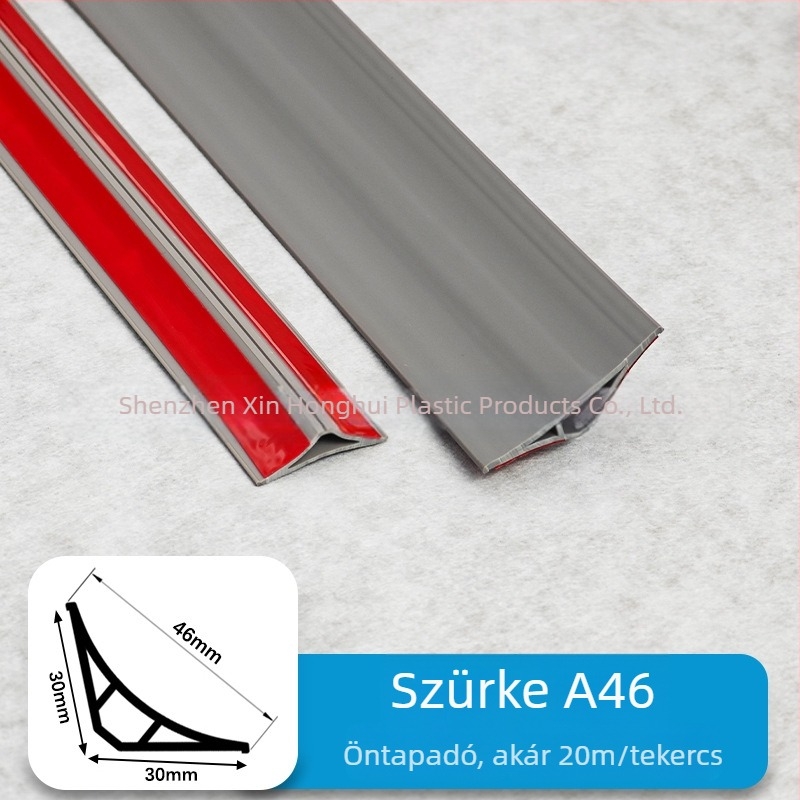 PVC élszalag, öntapadó, ívelt sarok dekoratív csík, vízálló, kopásálló, antistatikus