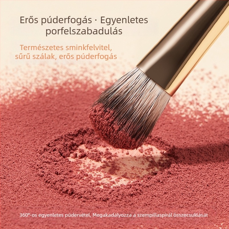 GeComo szemhéj smink ecsetkészlet – 8 darab, szintetikus sörték, fa nyél, ecsettasakban