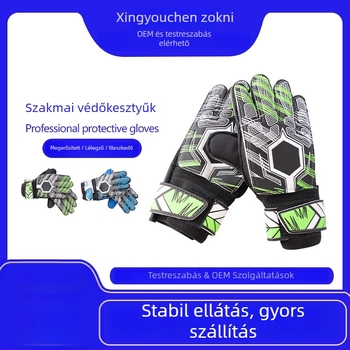 Kapus kesztyűk, PU anyagból, légáteresztő, csúszásmentes, uniszex, futball-edzésekhez és amatőr mérkőzésekhez