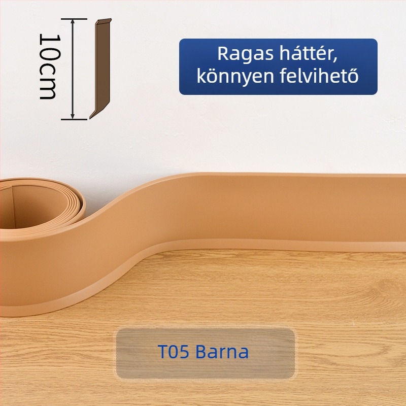 PVC lábazati panel, öntapadós, vízálló, kopásálló, formaldehid-mentes, modern minimalista stílus