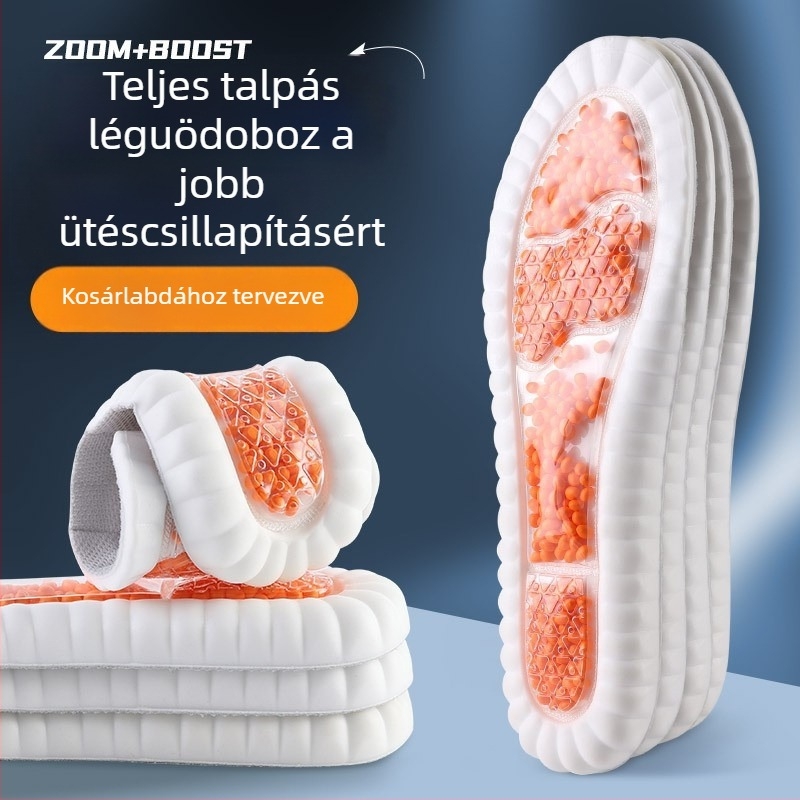 Sport talp PU+ZOOM, légáteresztő és ütéscsillapító, uniszex (Model 820), alkalmas futócipőkhöz, bőr cipőkhöz és bakancsokhoz