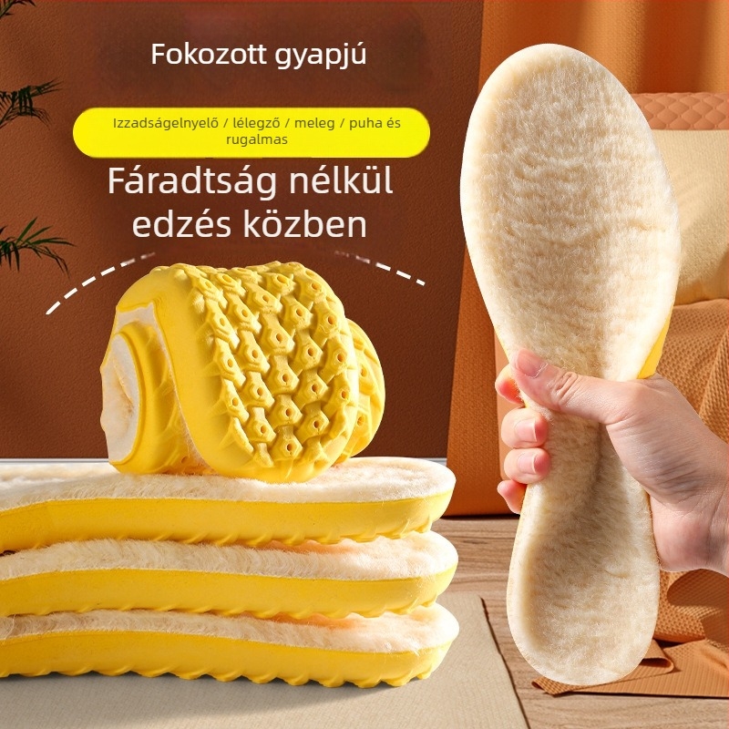 Gyapjú meleg talpbetét, teljes talpbetét, Modell 5130-2, Uniszex, Téli