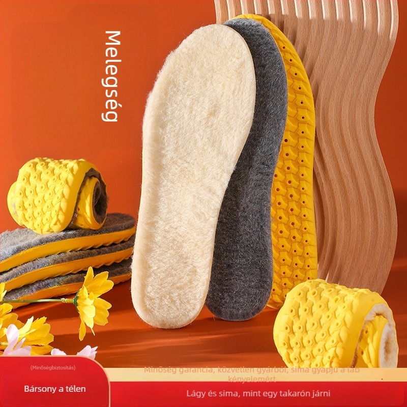Gyapjú meleg talpbetét, teljes talpbetét, Modell 5130-2, Uniszex, Téli