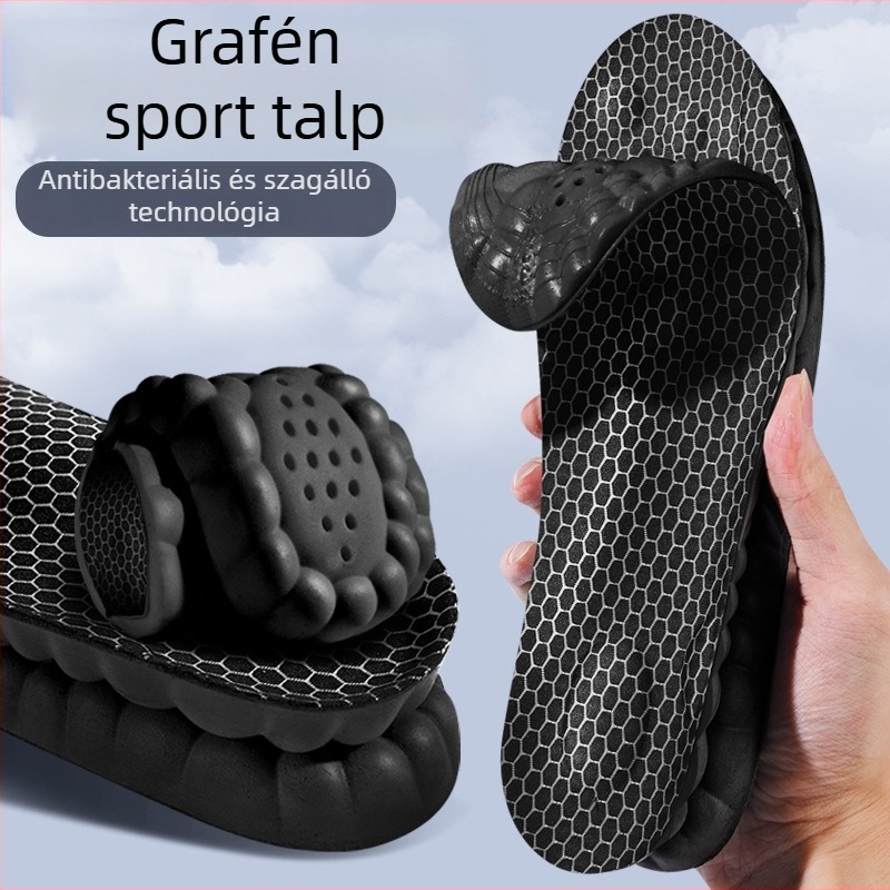 Graphene sportbetét, antibakteriális és dezodoráló, 4D masszázs, lélegző, ütéscsillapító