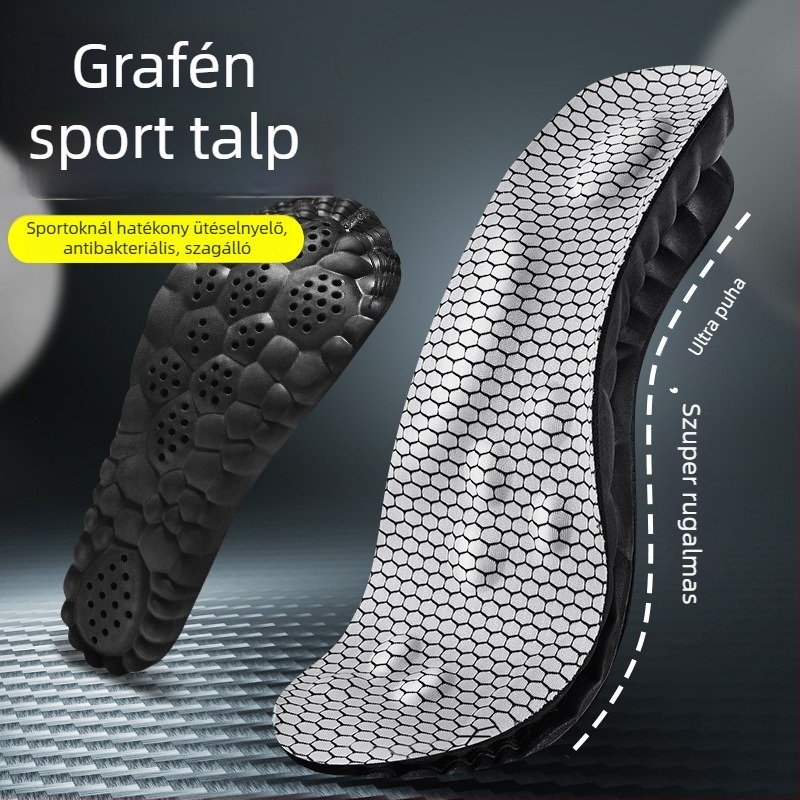 Graphene sportbetét, antibakteriális és dezodoráló, 4D masszázs, lélegző, ütéscsillapító