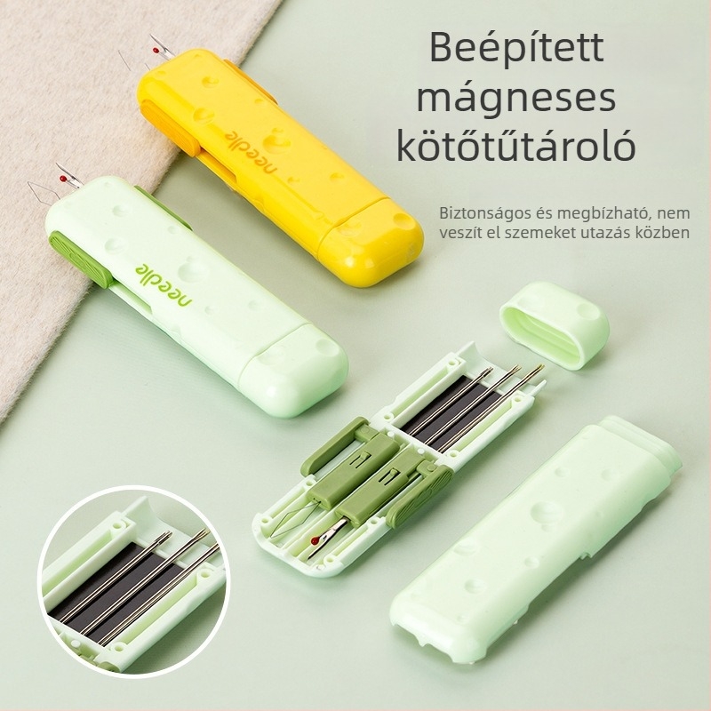 Star Varró Doboz: 3-in-1 tűbefűző mágneses darabbal és tűtartóval, háztartási varrótű bontó