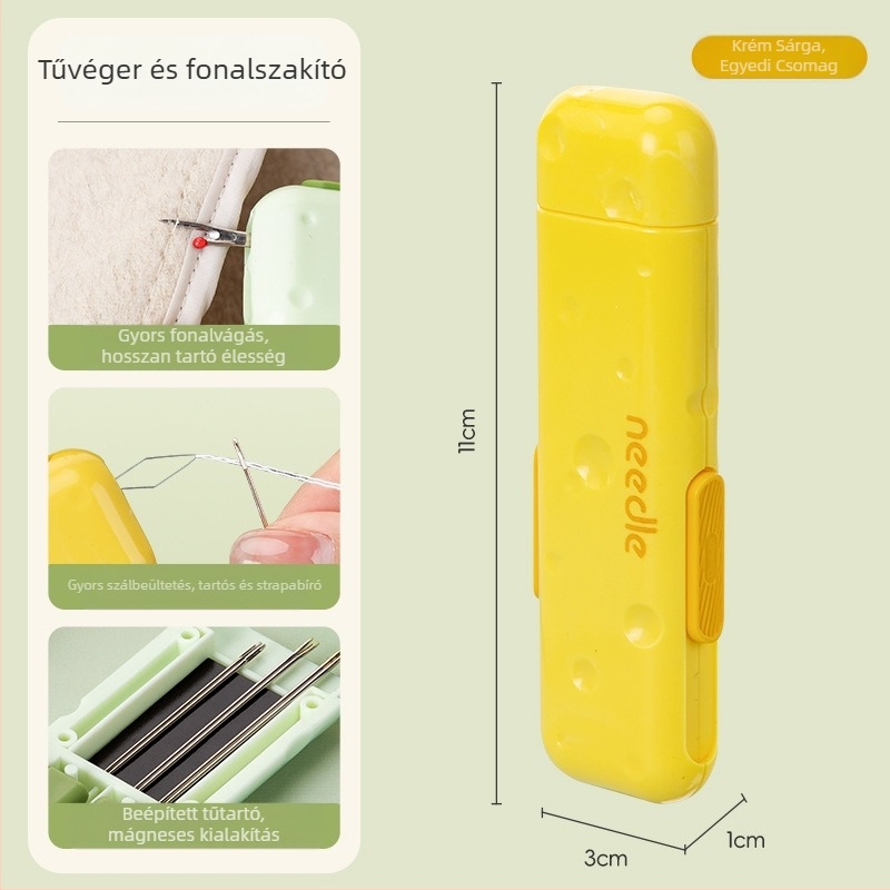 Star Varró Doboz: 3-in-1 tűbefűző mágneses darabbal és tűtartóval, háztartási varrótű bontó