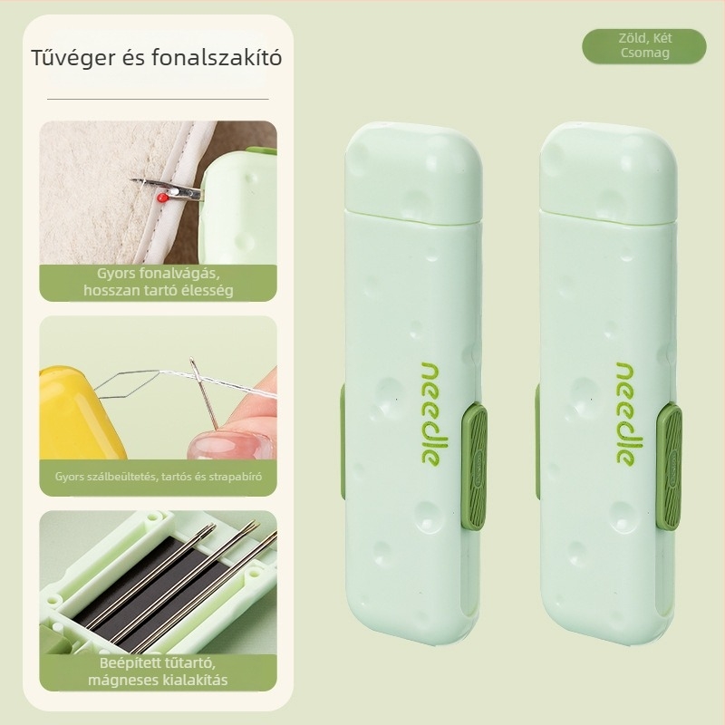 Star Varró Doboz: 3-in-1 tűbefűző mágneses darabbal és tűtartóval, háztartási varrótű bontó