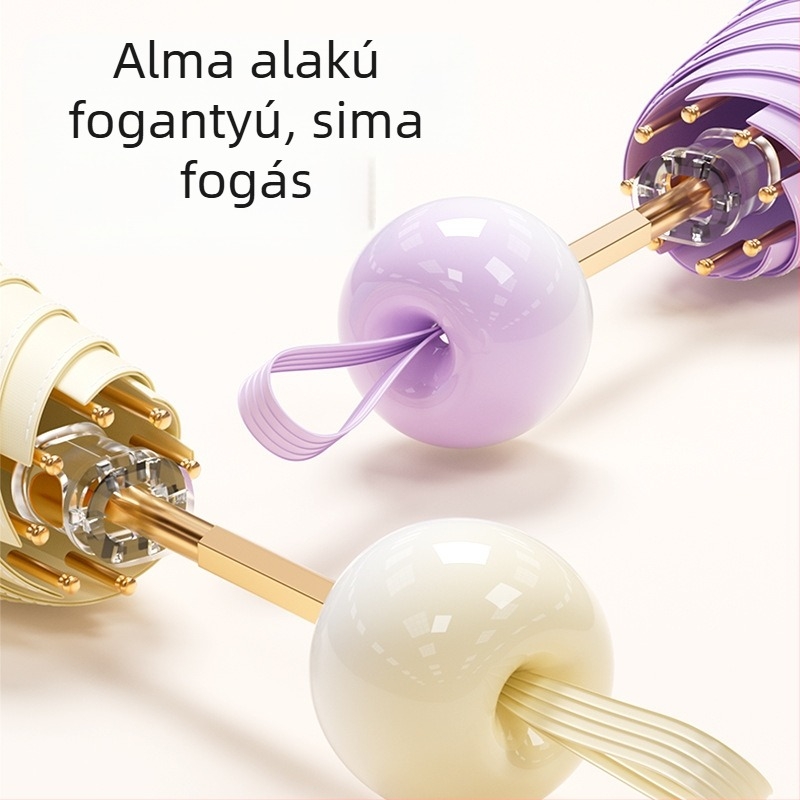 Bodini nap- és esőernyő, UV védelem UPF >50, kompakt öt részes összecsukható, 6 borda, kézi nyitás-zárás, logó testreszabás