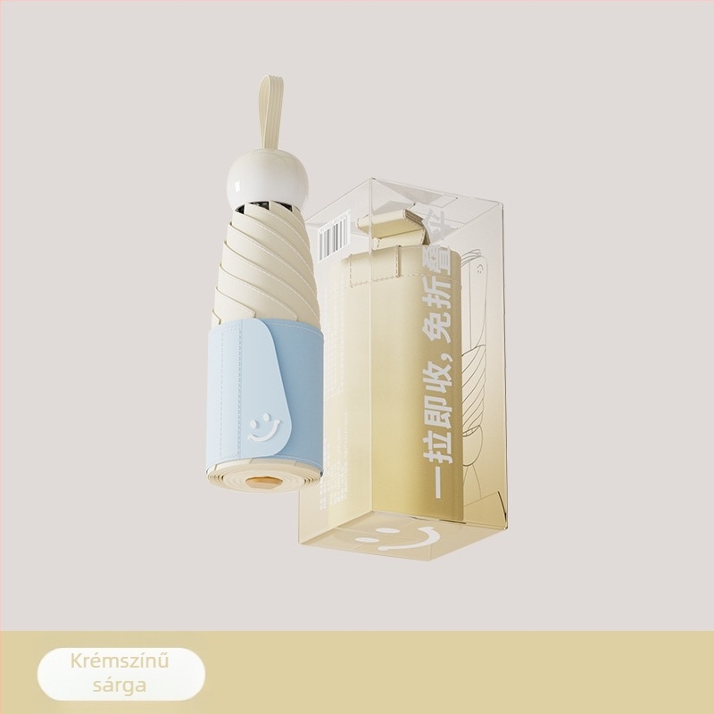 Bodini nap- és esőernyő, UV védelem UPF >50, kompakt öt részes összecsukható, 6 borda, kézi nyitás-zárás, logó testreszabás