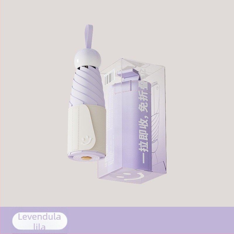 Bodini nap- és esőernyő, UV védelem UPF >50, kompakt öt részes összecsukható, 6 borda, kézi nyitás-zárás, logó testreszabás