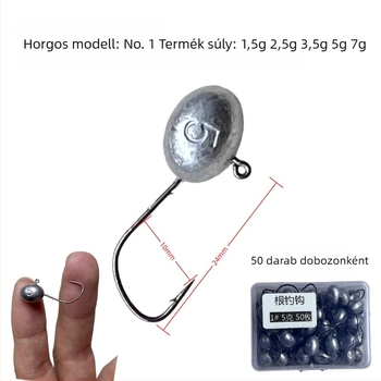 Root hook (Lead hook, barbed, Titanium Sharp) (folyóhorgászat, 1.5-5 g)