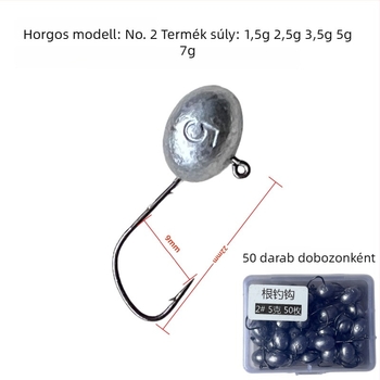 Root hook (Lead hook, barbed, Titanium Sharp) (folyóhorgászat, 1.5-5 g)