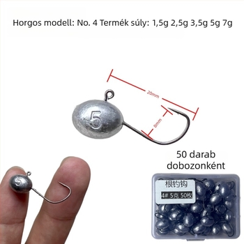 Root hook (Lead hook, barbed, Titanium Sharp) (folyóhorgászat, 1.5-5 g)