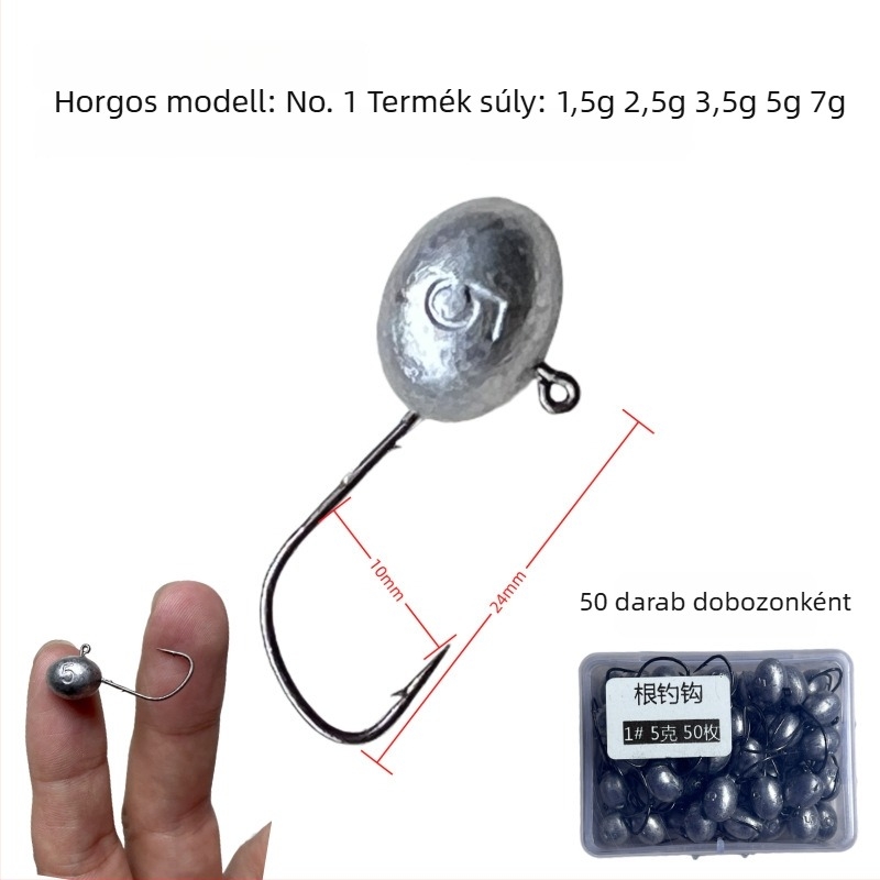 Root hook (Lead hook, barbed, Titanium Sharp) (folyóhorgászat, 1.5-5 g)